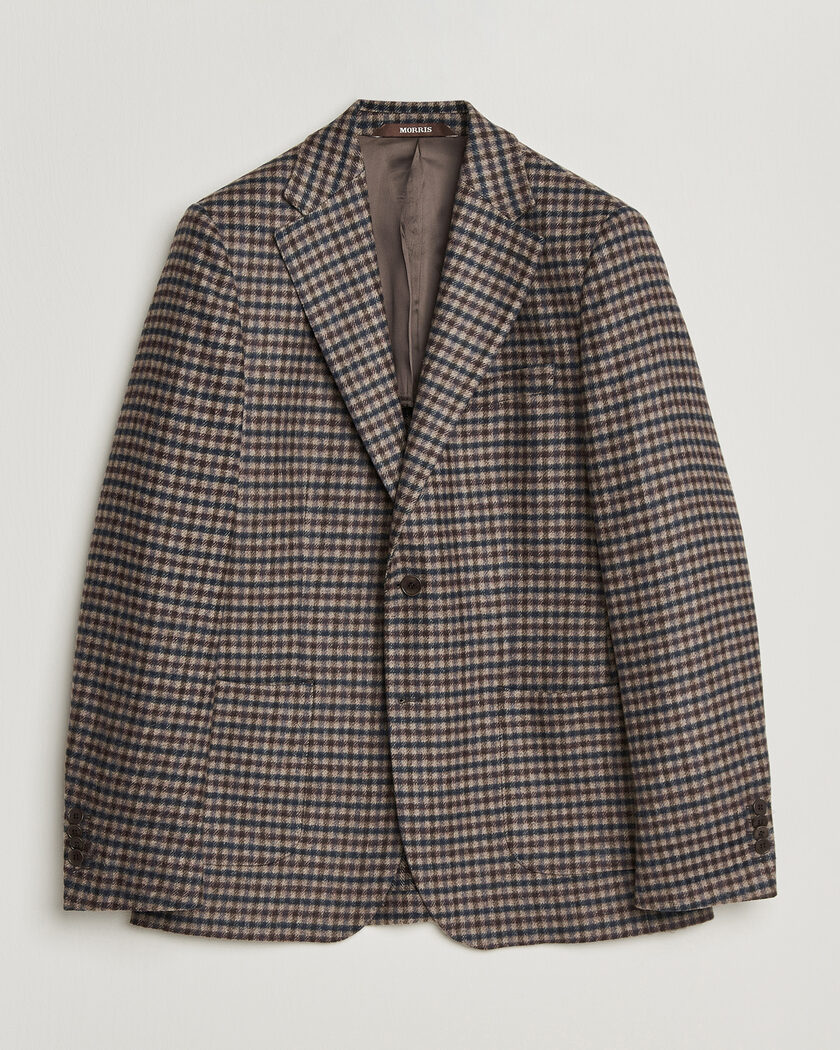 Morris Soft Check Blazer Brown – Braun