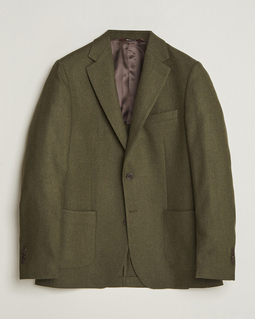 Morris Flannel Suit Blazer Green – Grün