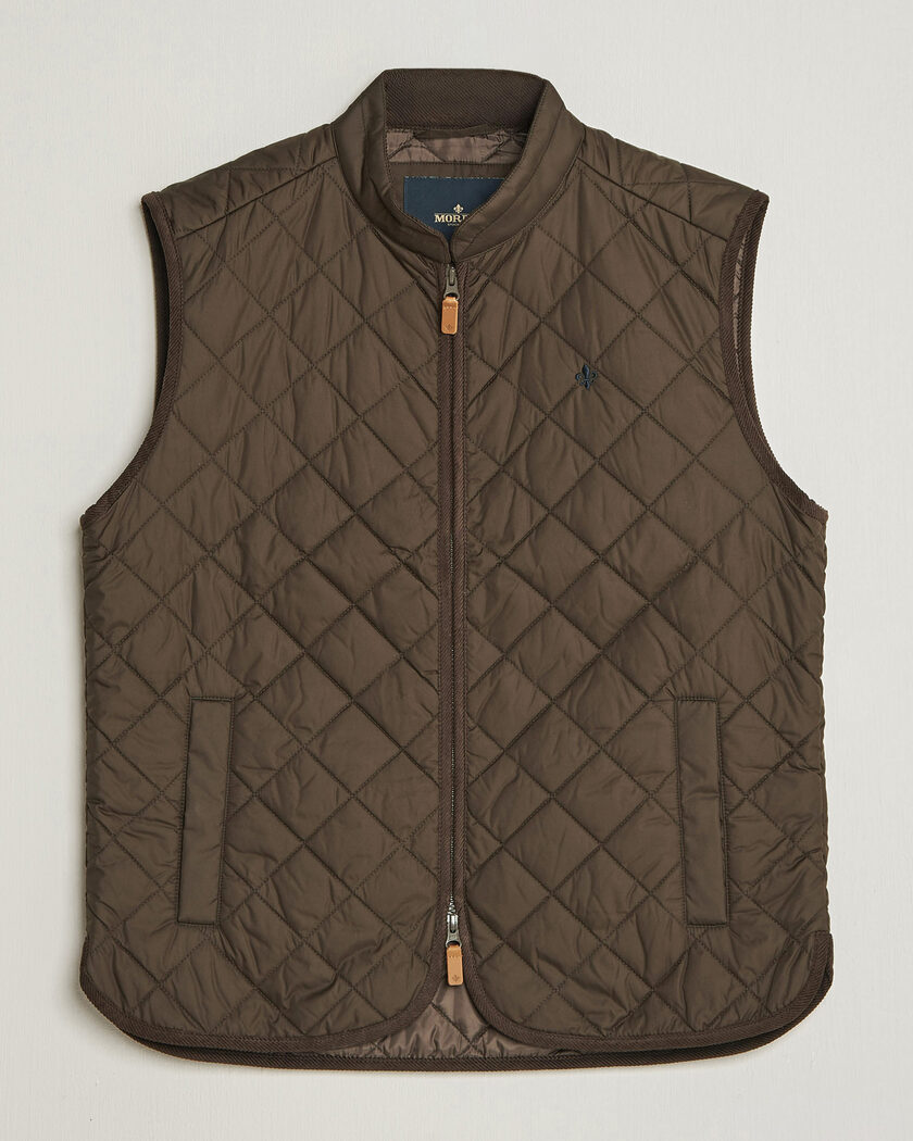 Morris Teddy Quilted Vest Brown – Braun