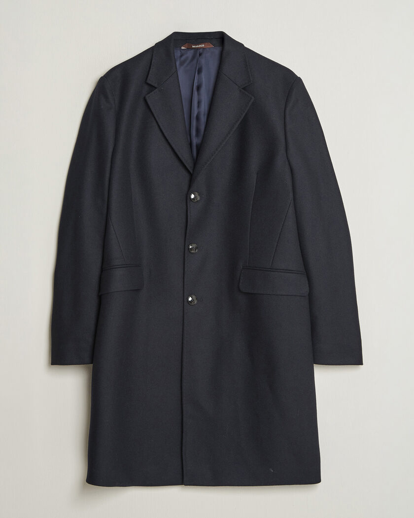 Morris Ben Wool Coat Navy – Blau