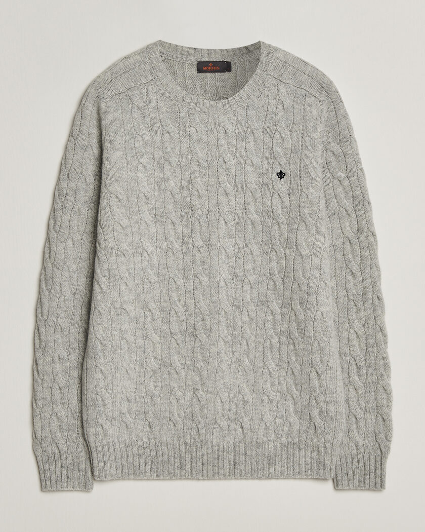 Morris Archard Cable Sweater Grey – Grau