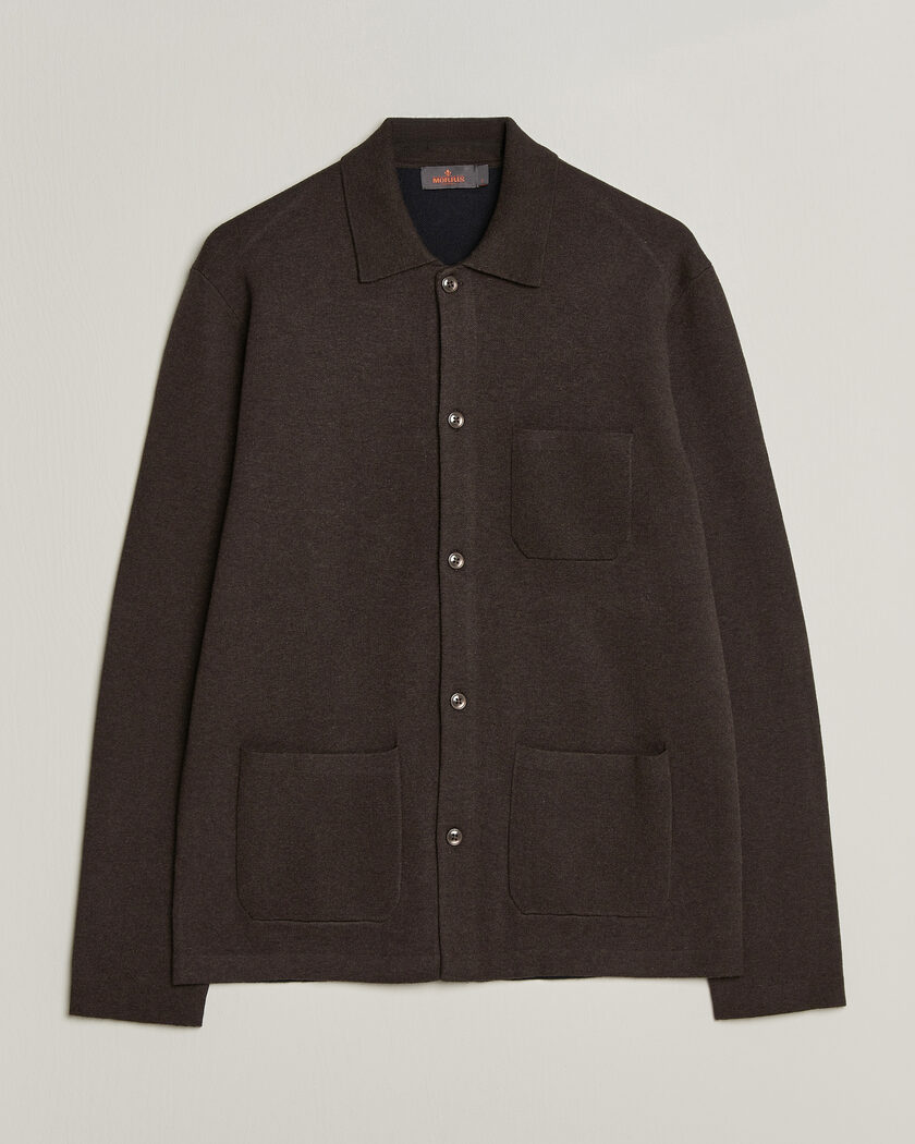 Morris Dudley Knitted Overshirt Brown – Braun