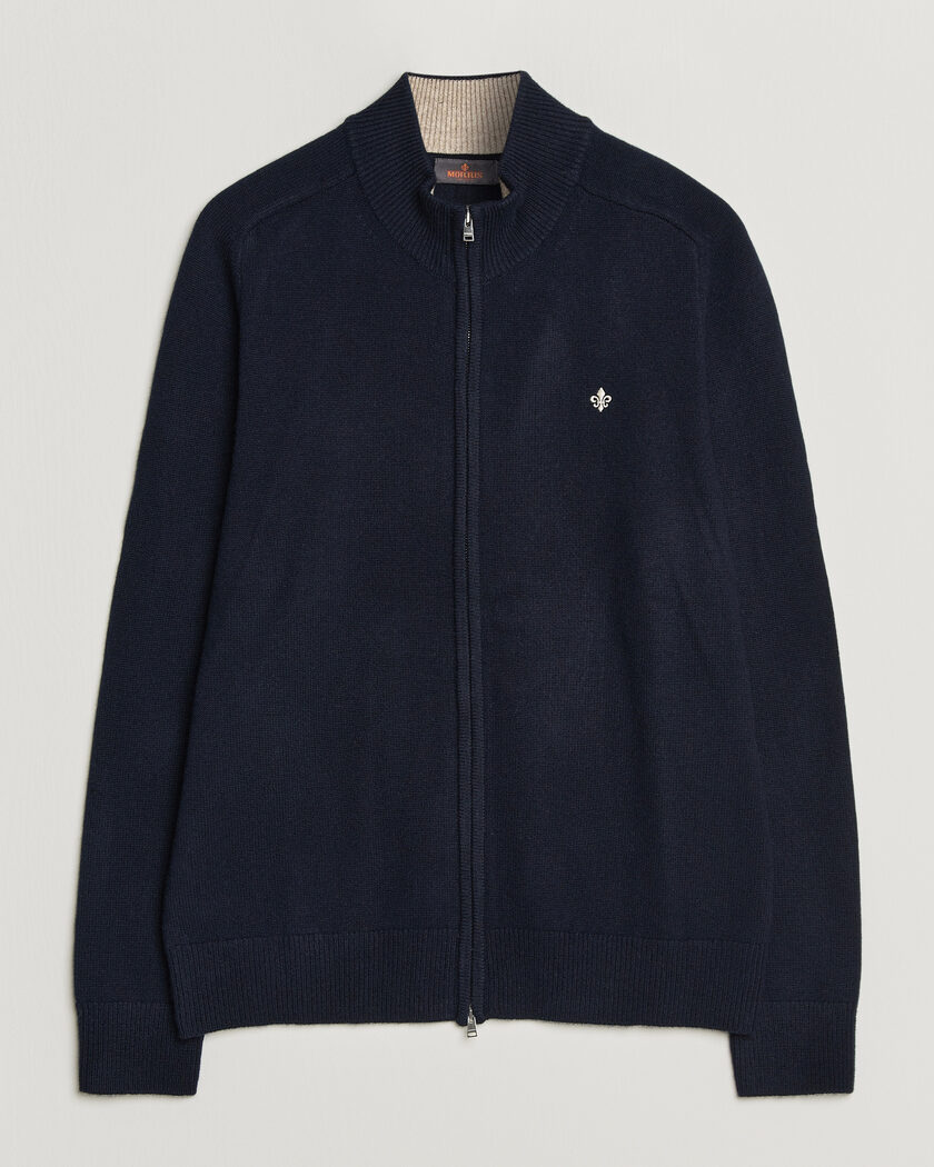 Morris Hertford Zip Cardigan Navy – Blau