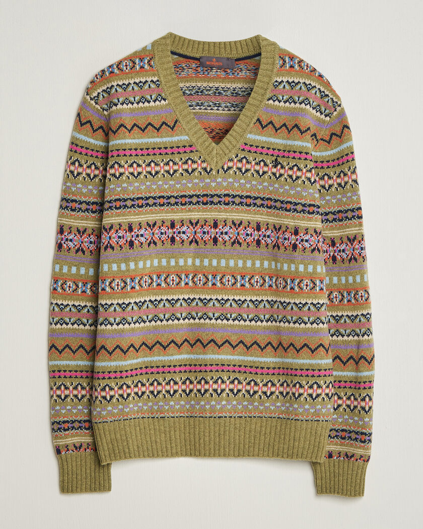 Morris Tavish V-Neck Olive – Grün