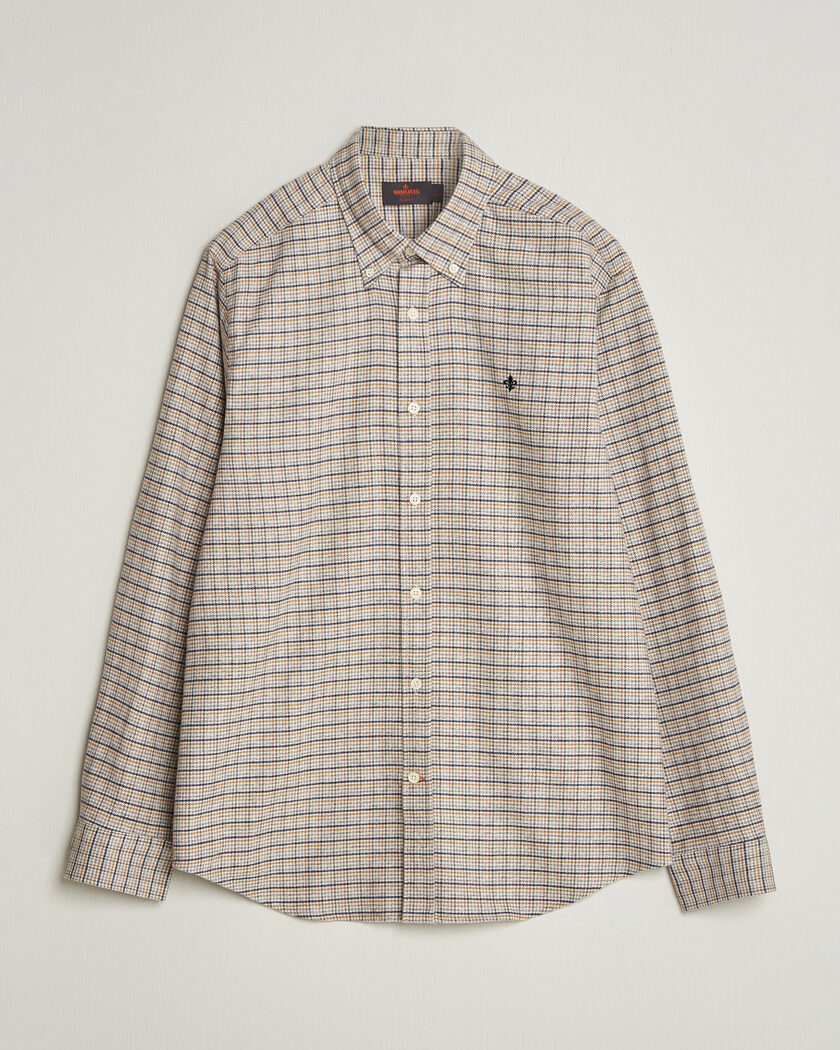 Morris Flannel Mouliné Shirt Khaki – Beige
