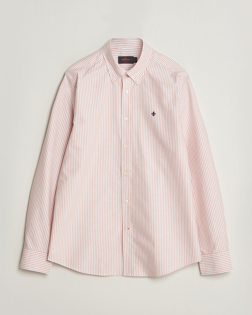 Morris Douglas Oxford Stripe Shirt Orange – Orange
