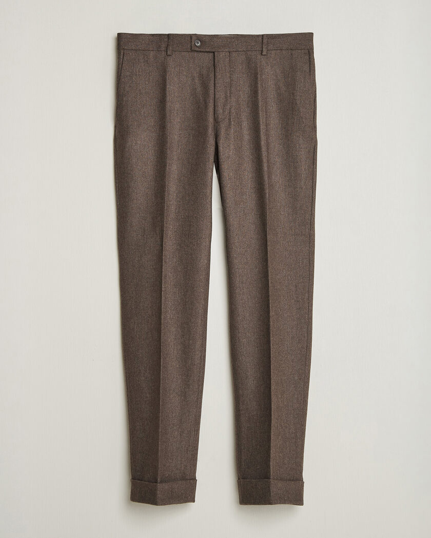 Morris Flannel Suit Trousers Brown – Braun