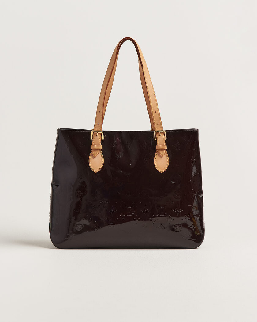 Louis Vuitton Pre-Owned Brentwood Tote Bag Vernis Leather Burgundy – Lila