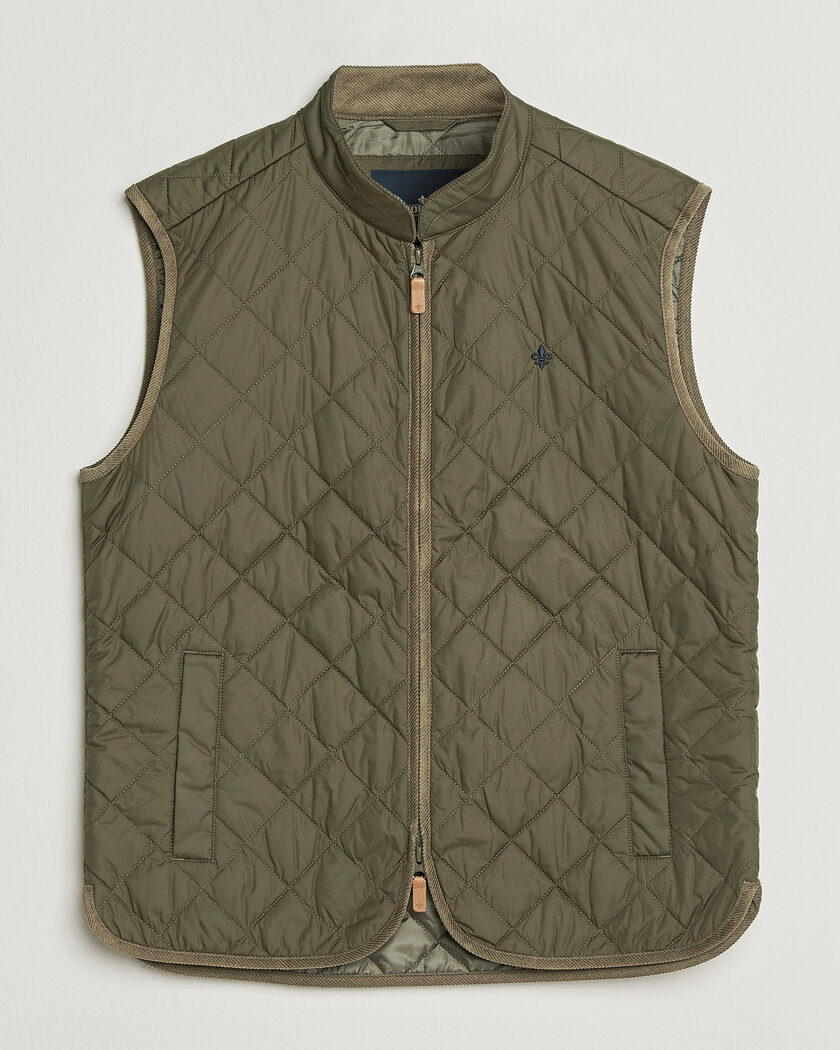 Morris Teddy Quilted Vest Olive – Grün