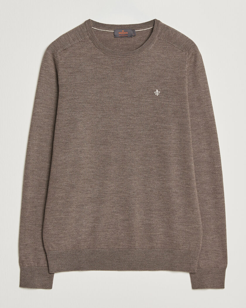 Morris Merino O-Neck Brown – Braun