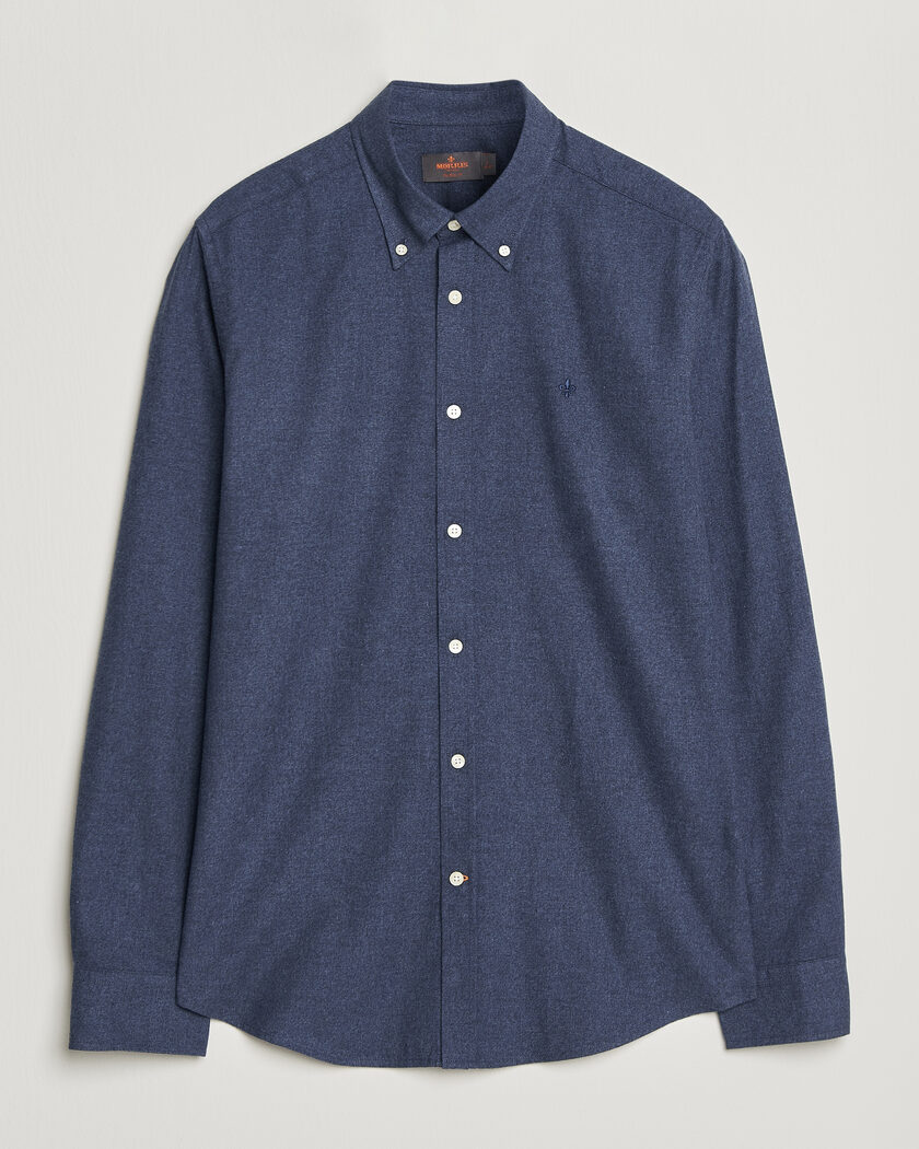 Morris Watts Flannel Shirt Navy – Blau