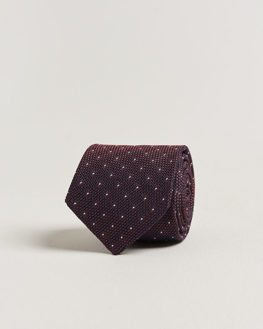 Amanda Christensen Silk Grenadine Dot 8cm Tie Wine – Rot