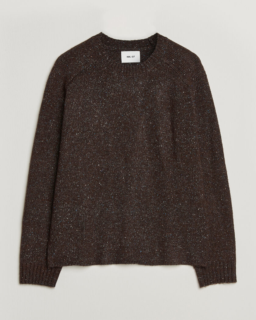 NN07 Jim Neps Wool Knitted Sweater Deep Truffle – Braun