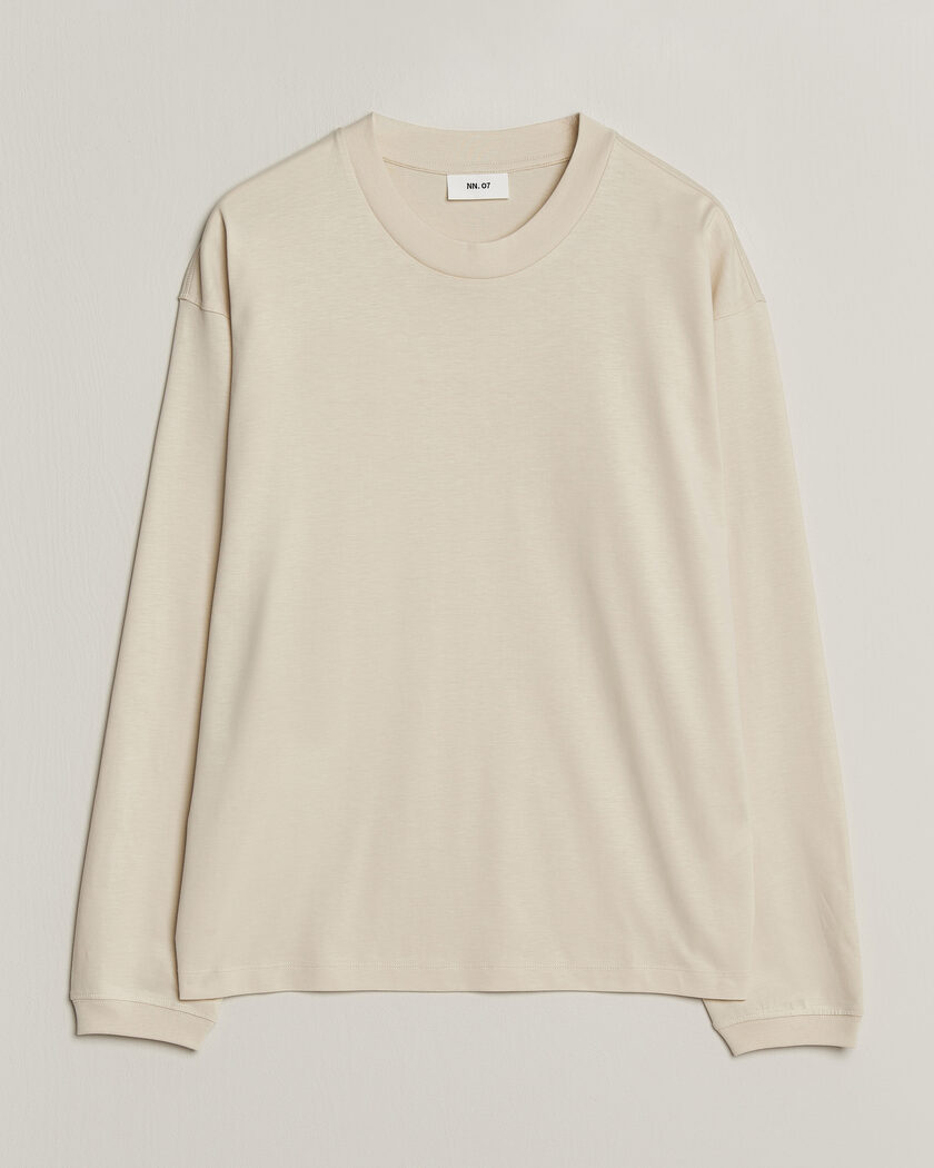 NN07 Lionel Suvin Cotton Long Sleeve T-Shirt Ivory – Weiß