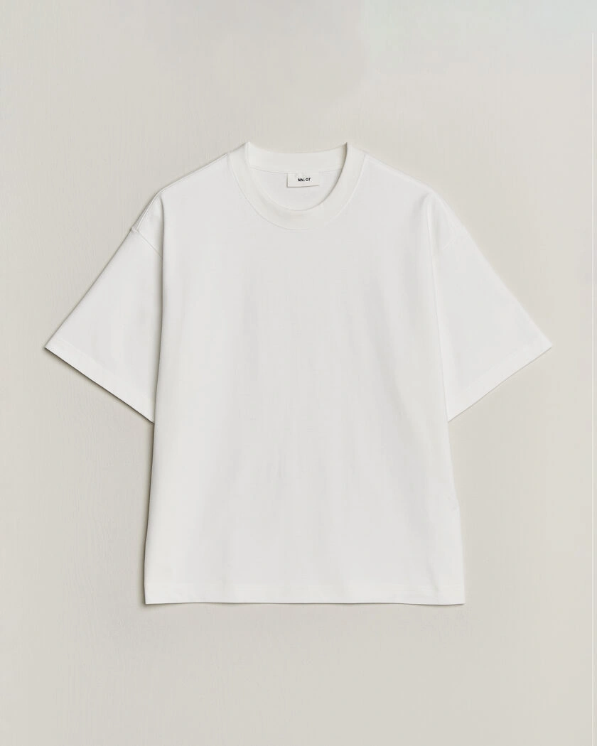 NN07 David Heavy Crew Neck T-Shirt White – Weiß