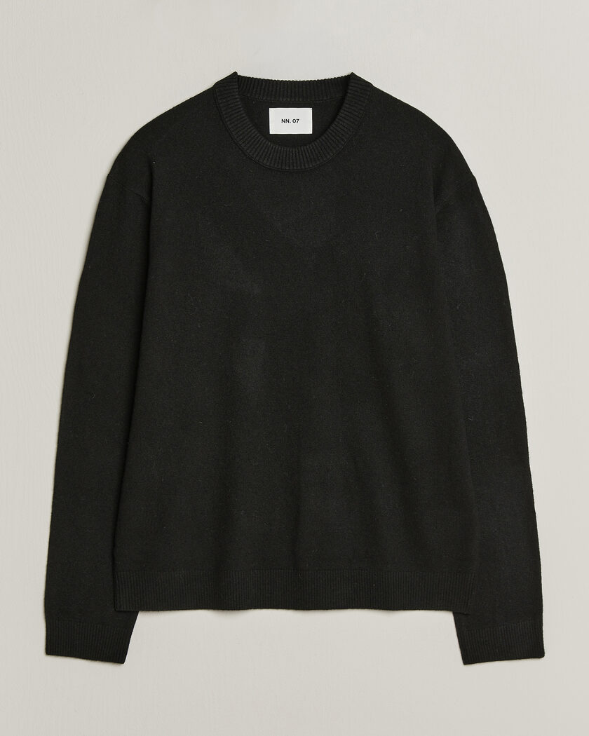 NN07 Raz Lambswool Knitted Sweater Black – Schwarz