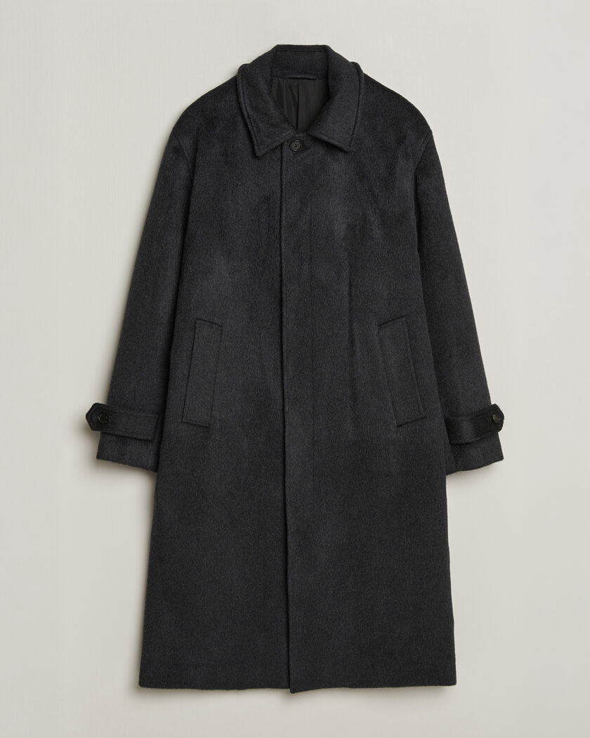 NN07 Gibson Wool/Cashmere Coat Dark Grey – Grau