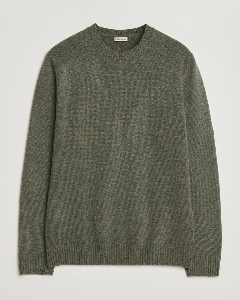 Stenströms Brushed Merino Crew Neck Green – Grün