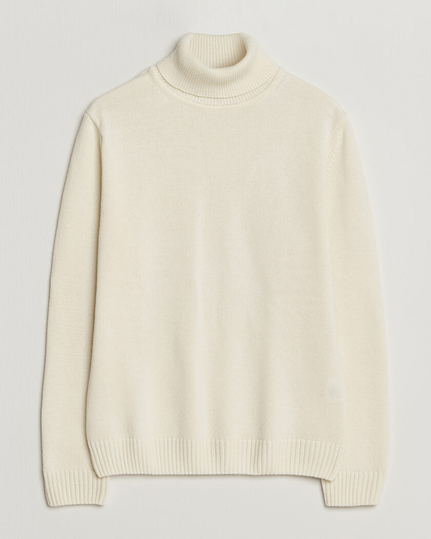 Stenströms Brushed Merino Rollneck Off White – Weiß