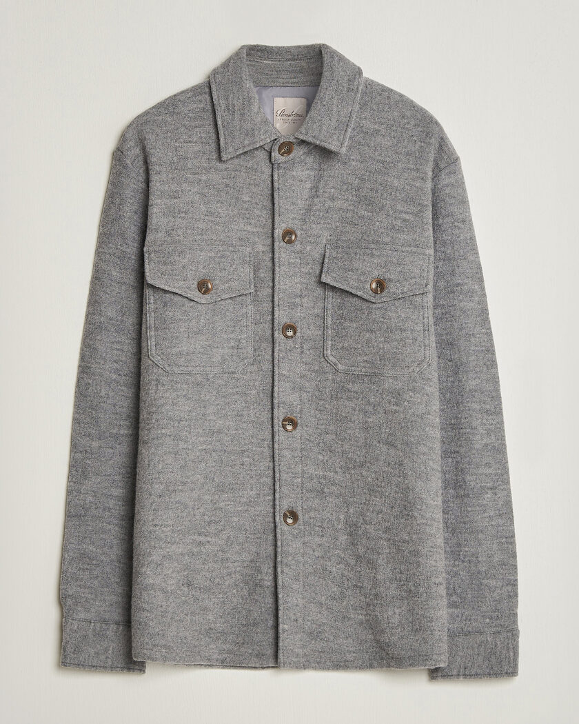 Stenströms Felted Wool Overshirt Grey – Grau