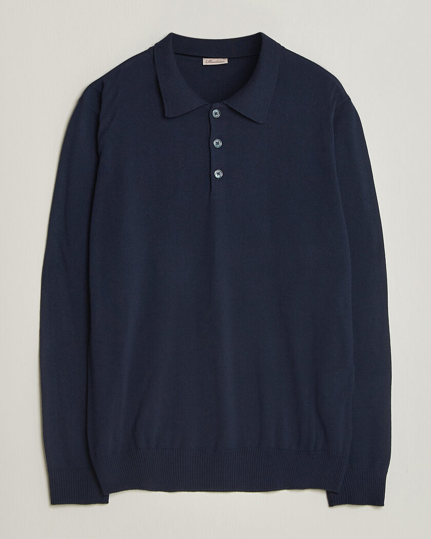 Stenströms Merino Polo Navy – Blau