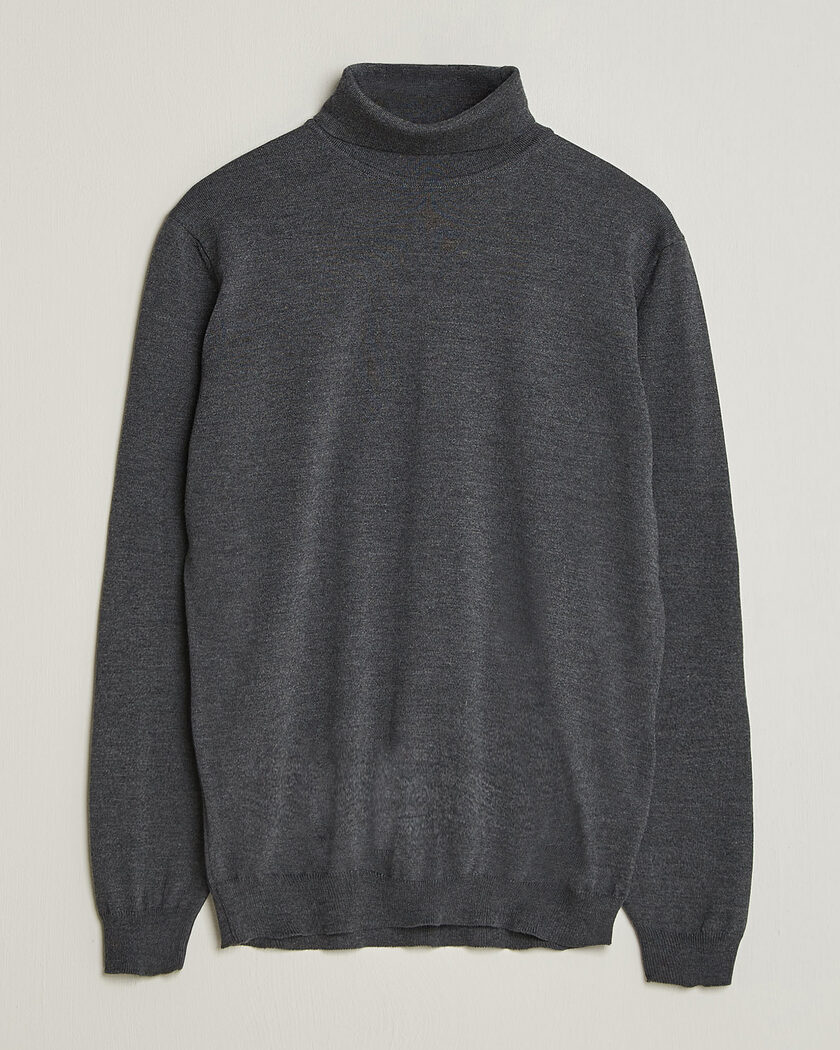 Stenströms Merino Rollneck Dark Grey – Grau