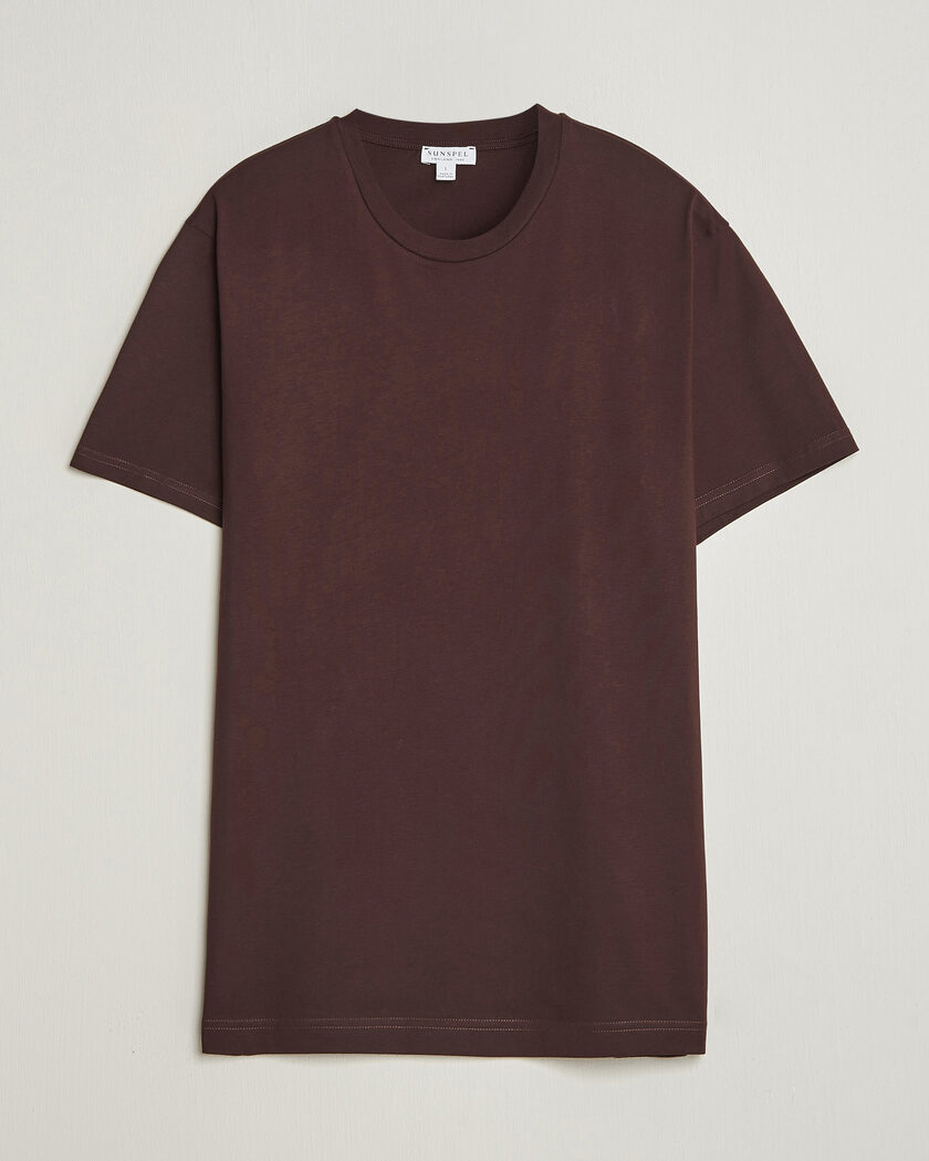 Sunspel Riviera Midweight T-Shirt Dark Brown – Braun