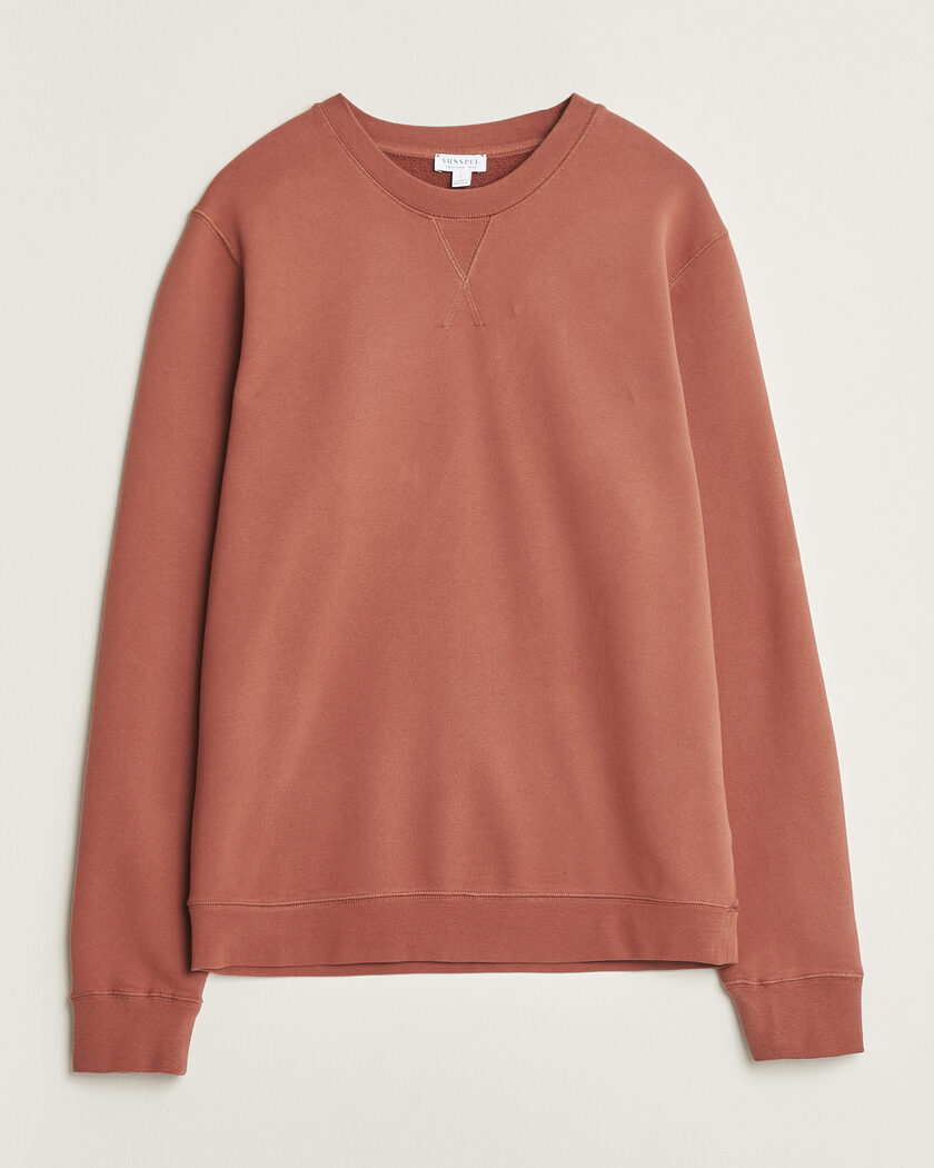 Sunspel Loopback Sweatshirt Dark Tabacco – Braun
