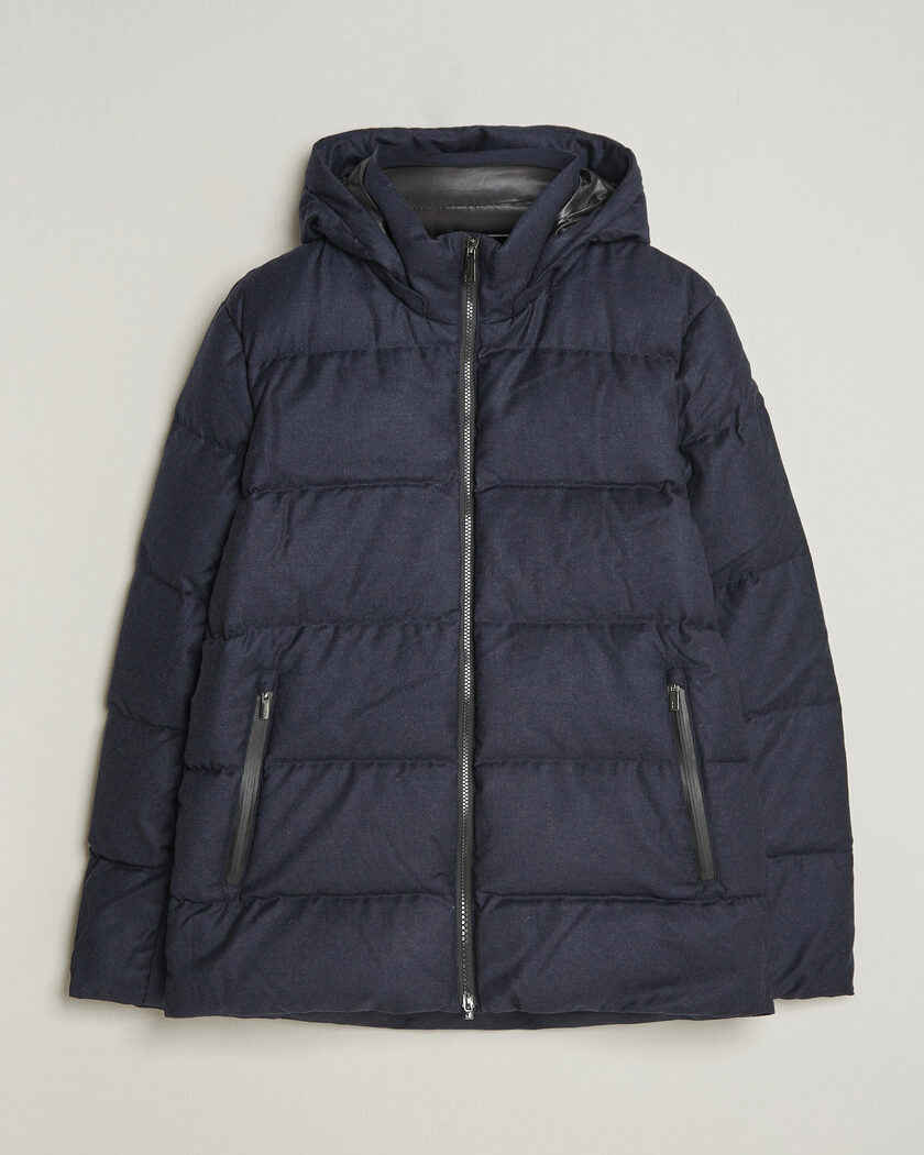UBR Concord Jacket Savile Navy Melange Wool – Blau