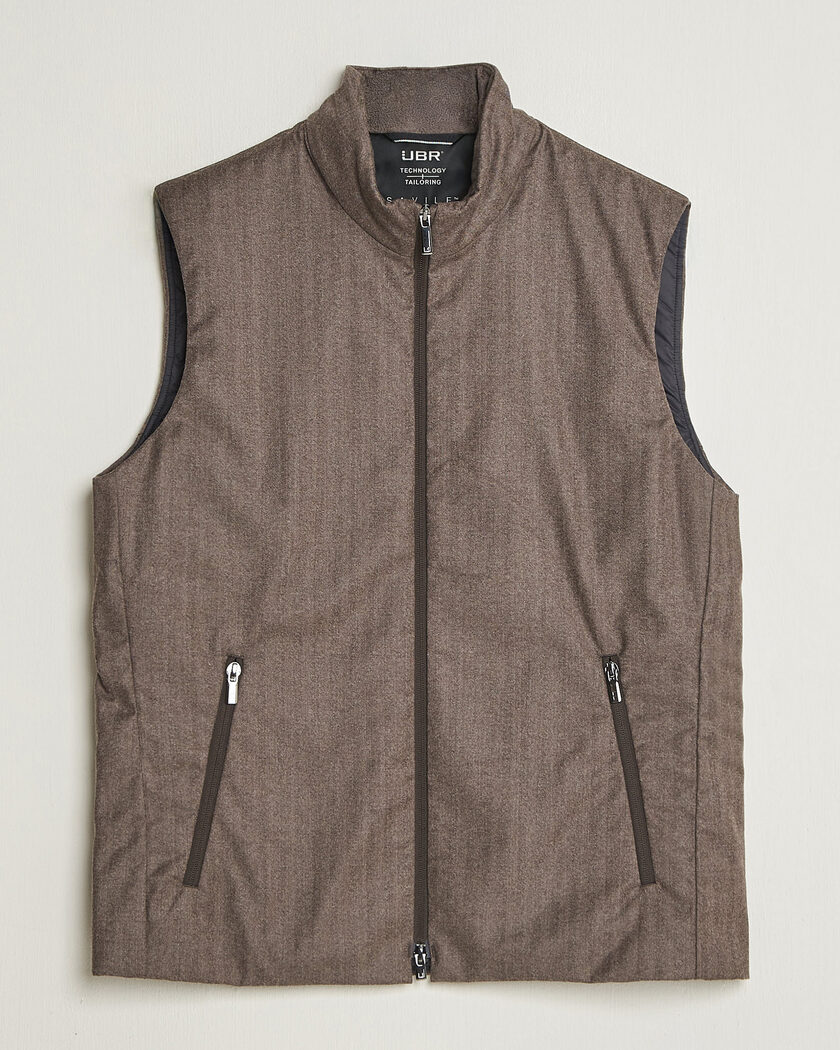 UBR Raptor Lightweight Vest Savile Brown Herringbone – Braun