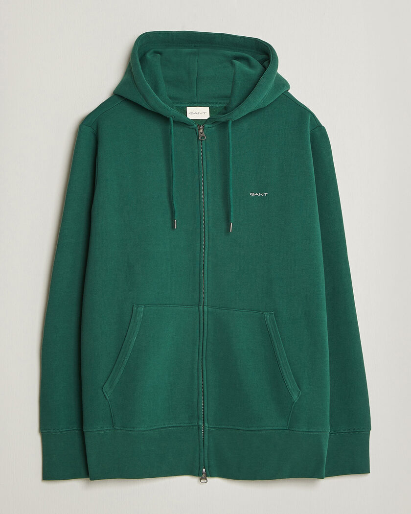 Gant Tournament Full Zip Hoodie Green – Grün