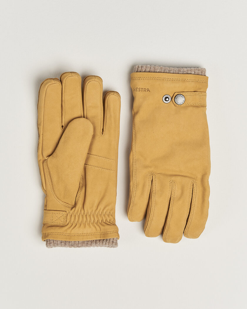 Hestra Bergvik Fleece Liner Buckle Nubuck Glove Tan – Gelb