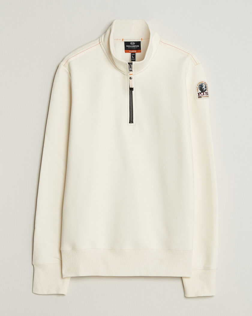 Parajumpers Broad Peak Super Easy Half Zip Sweatshirt Warm Ivory – Weiß