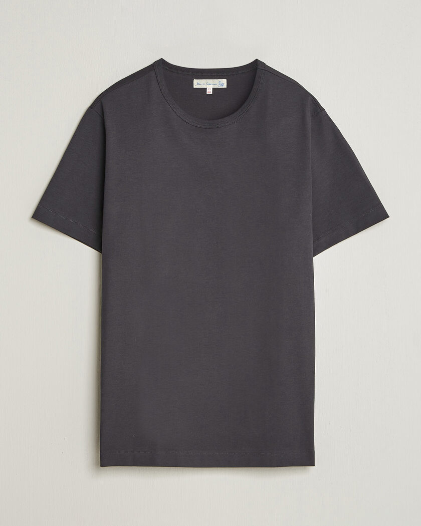 Merz b. Schwanen Classic Fit Sturdy Loopwheeled T-Shirt Charcoal – Grau