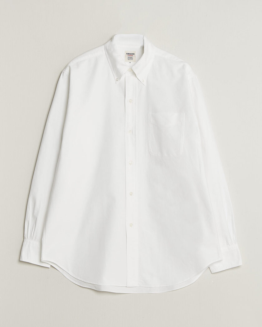 Kamakura Shirts Ametora Japanese Oxford BD Shirt White – Weiß