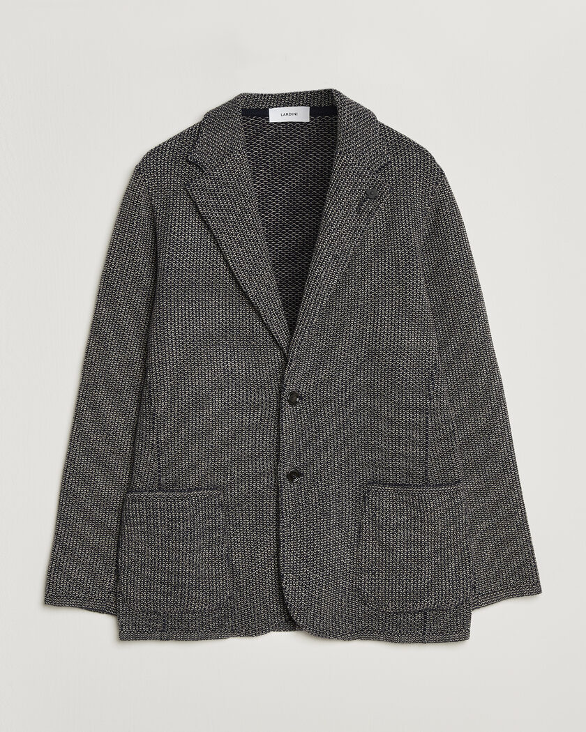 Lardini Structured Cashmere Blazer Navy – Blau