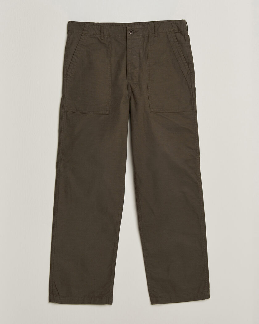 orSlow Regular Fit Original Sateen Fatigue Pants Coffee Brown – Braun