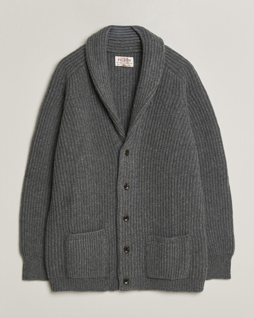 Filson Bristol Cardigan Sweater Medium Grey Melange – Grau