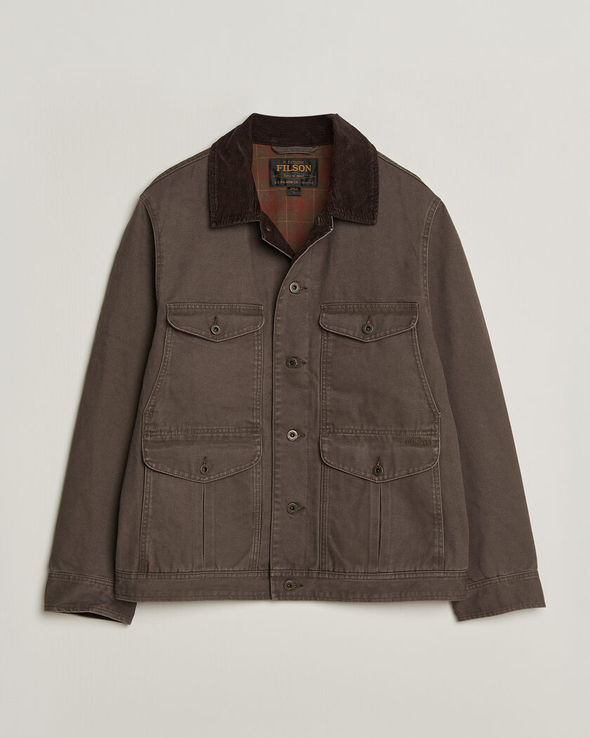Filson Rustic Canvas Journeyman Canvas Jacket Bark – Braun