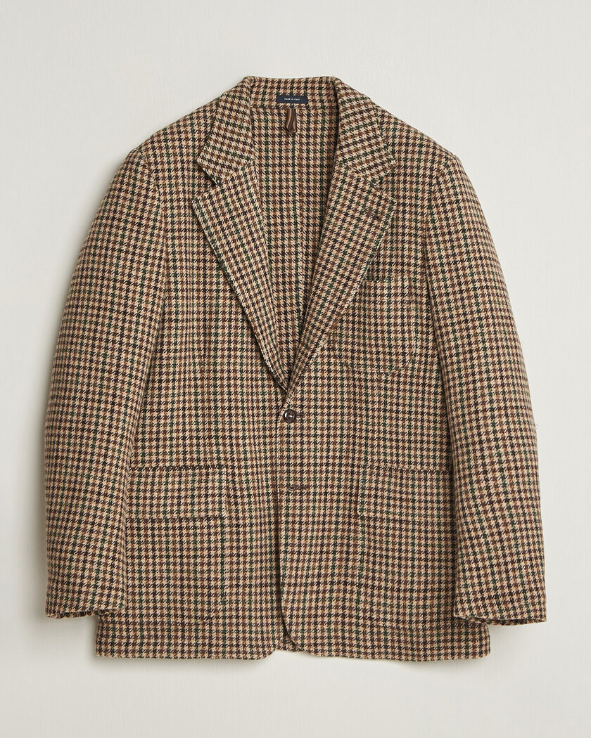 Drake's MKVII Tweed Houndcheck Games Blazer Brown – Braun