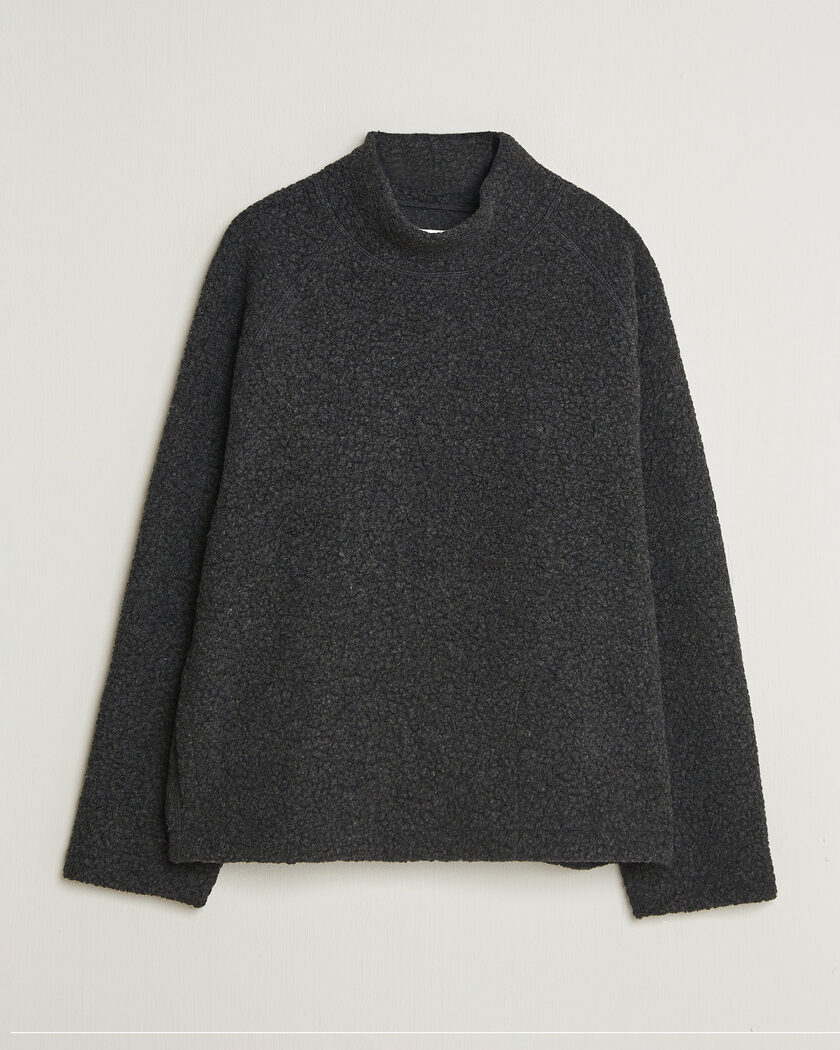 Drake's Mock Neck Fleece Grey – Grau
