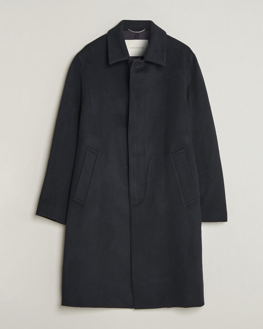 Mackintosh Dunkeld Wool/Cashmere Coat Navy – Blau