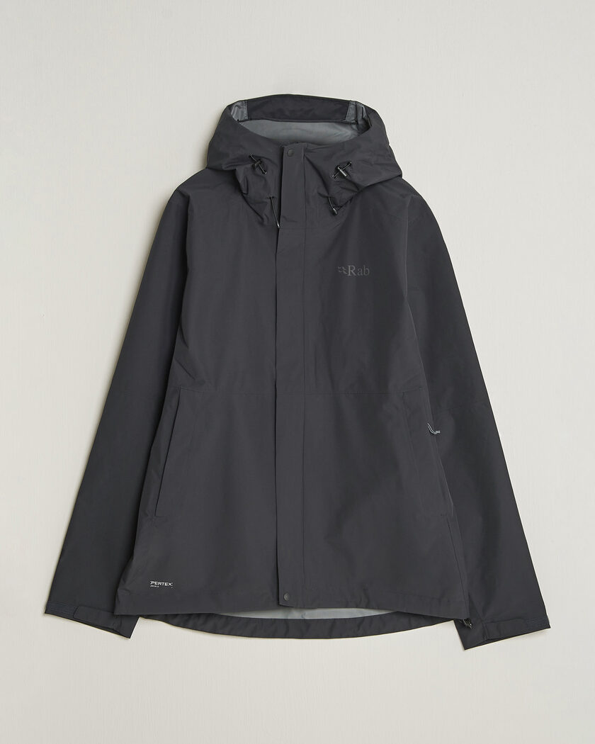Rab Downpour Waterproof Jacket Black – Schwarz