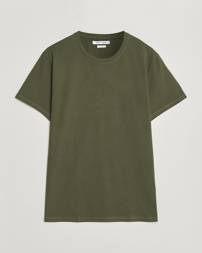 Samsøe Samsøe Kronos Cotton T-Shirt Forest Night – Grün
