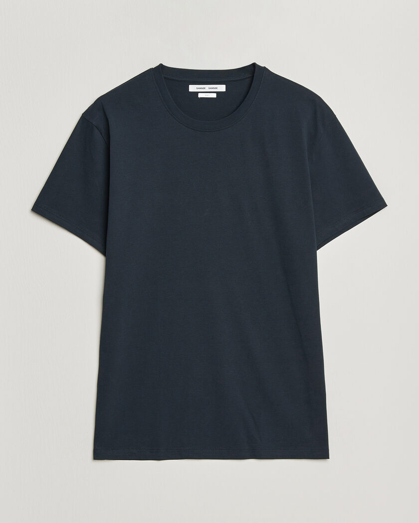 Samsøe Samsøe Kronos Cotton T-Shirt Salute Navy – Blau