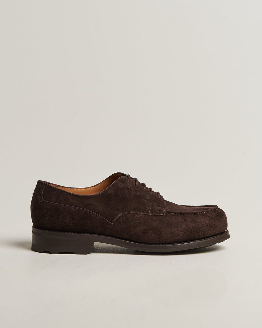J.M. Weston Golf Derby Dark Brown Suede – Braun