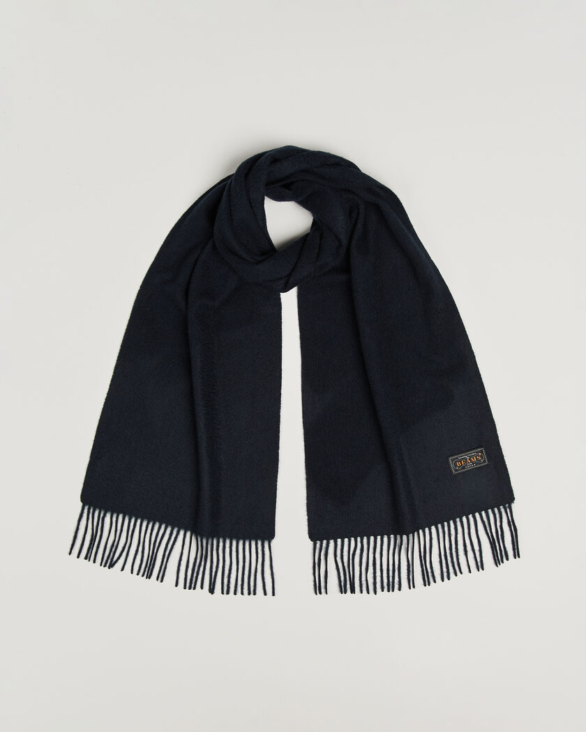 BEAMS PLUS Cashmere Scarf Navy – Blau