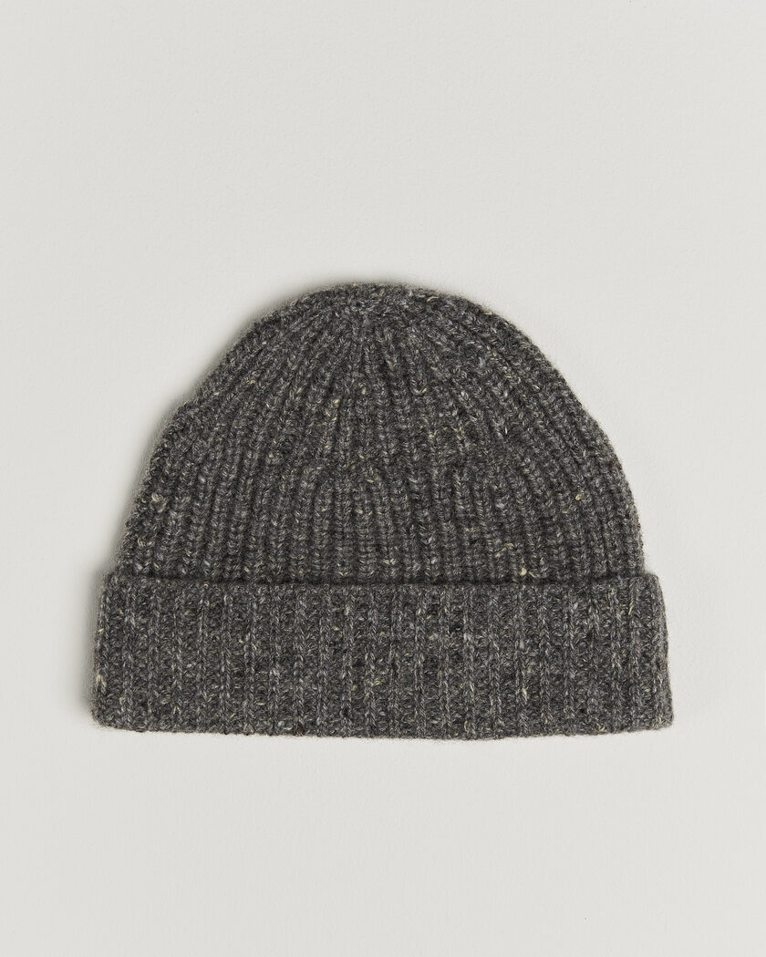 Auralee Cashmere Nep Knit Cap Mix Gray – Grau