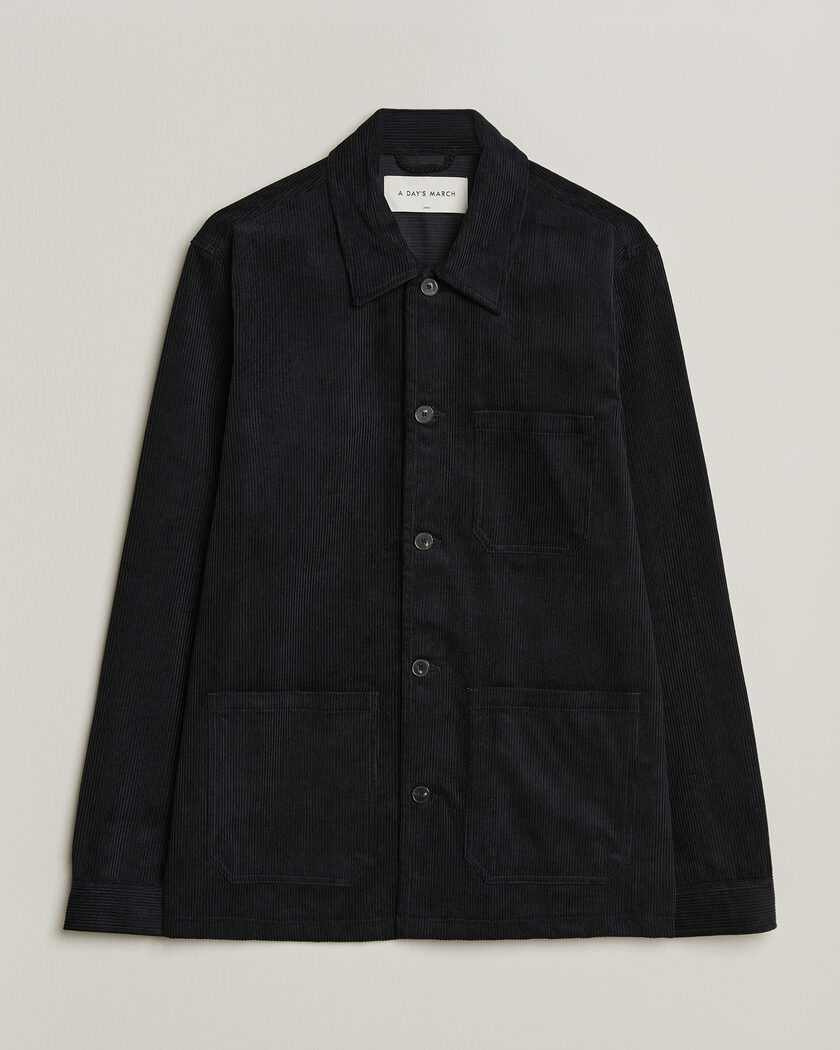 A Day's March Original Corduroy Overshirt Black – Schwarz