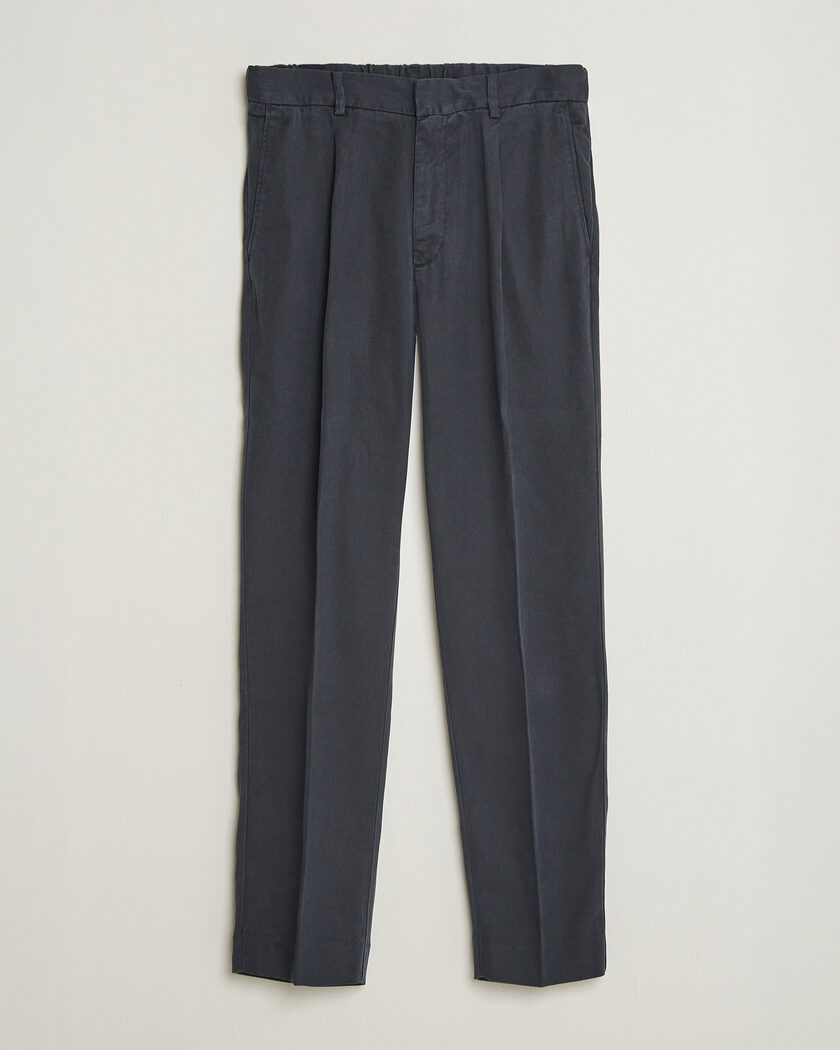 A Day's March Smart Lyocell Trousers Navy – Blau